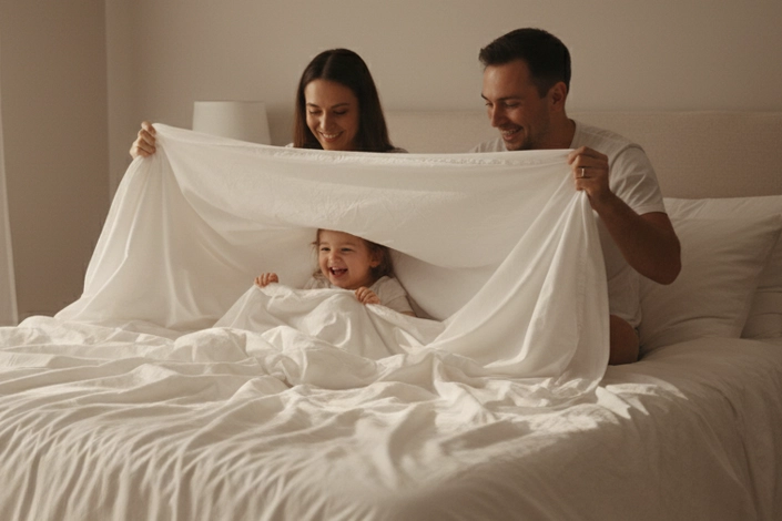 Family linen rentals with clean, soft bedding and towels for a comfortable and hassle-free stay experience